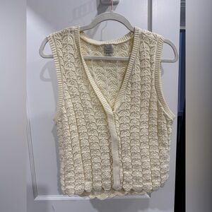 a new day Ivory Textured Knit Vest